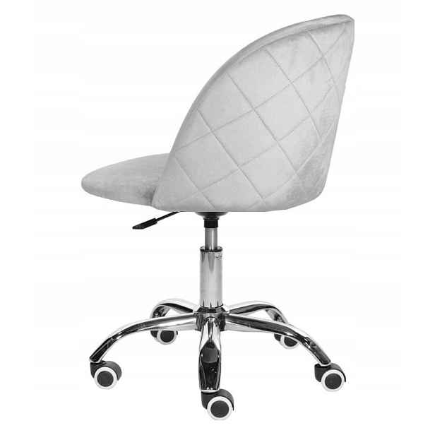 Otočné křeslo Gloria Office Light Grey Velvet Lugano