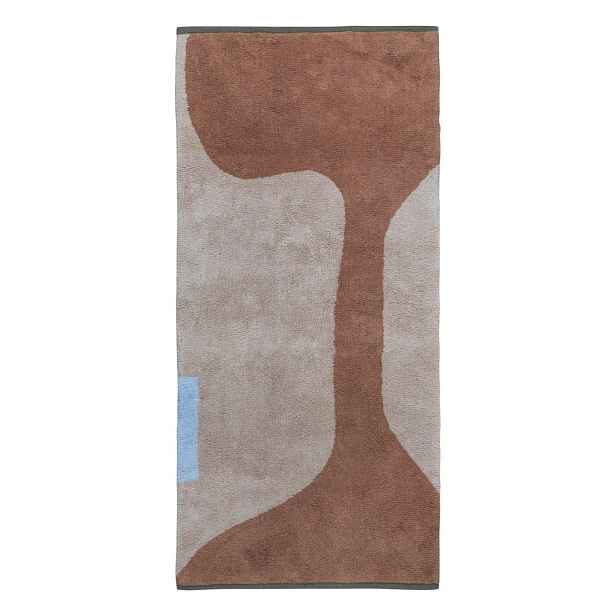 Pratelný bavlněný běhoun v cihlové a béžové barvě 70x150 cm Figura – Mette Ditmer Denmark