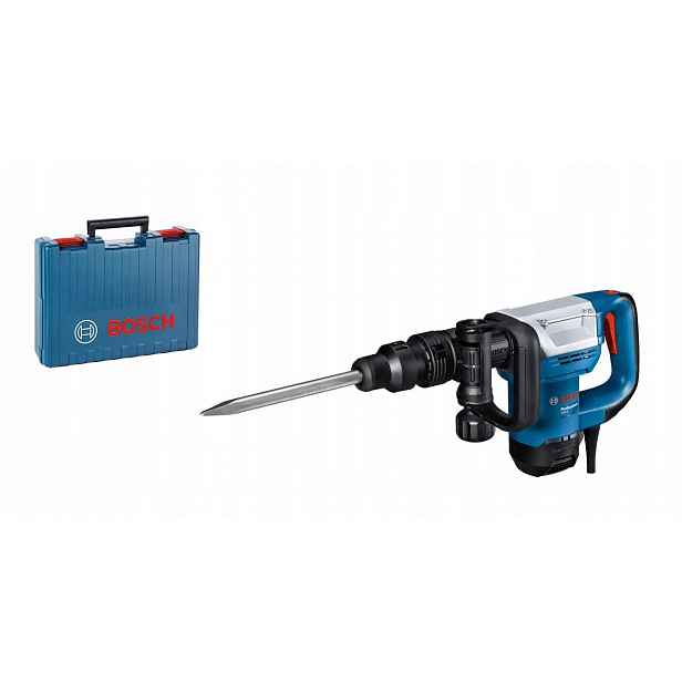 Sada Bosch příklepového kladiva Gsh 5 1100W Sds max 7,5 J dláta a kufr