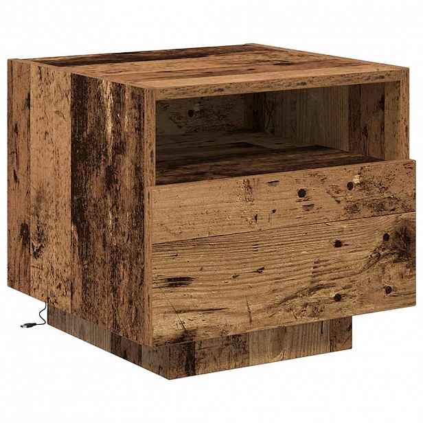 vidaXL Noční skříňka Staré dřevo 40 x 39 x 37 cm Kompozitní dřevo