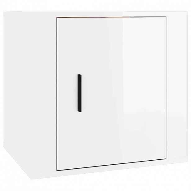 vidaXL Noční stolek bílý s vysokým leskem 50 x 39 x 47 cm
