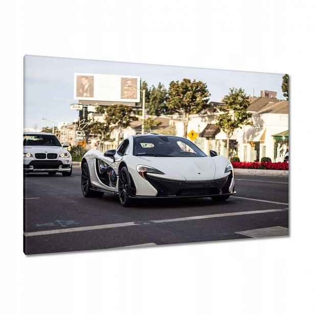 Obrazy 120x80 Bílé sportovní auto