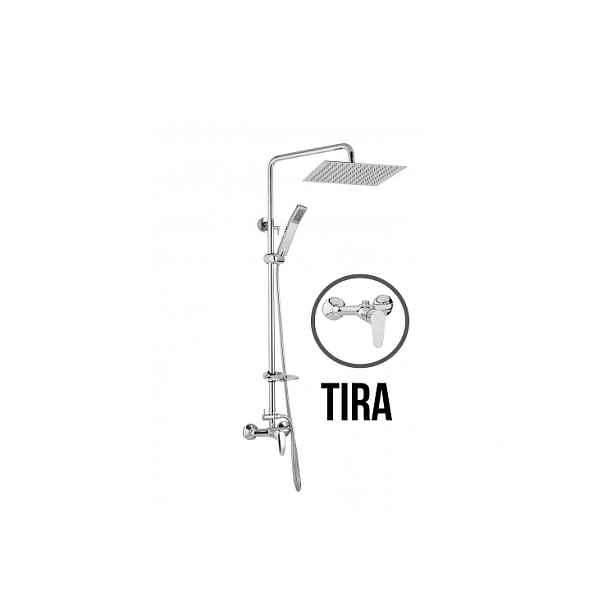 JB Sanitary TIRA SD 61 011 05 5 - Sprchová sestava s baterií 150mm; nerezovou čtvercovou sprchou 250x250mm; s příslušenstvím