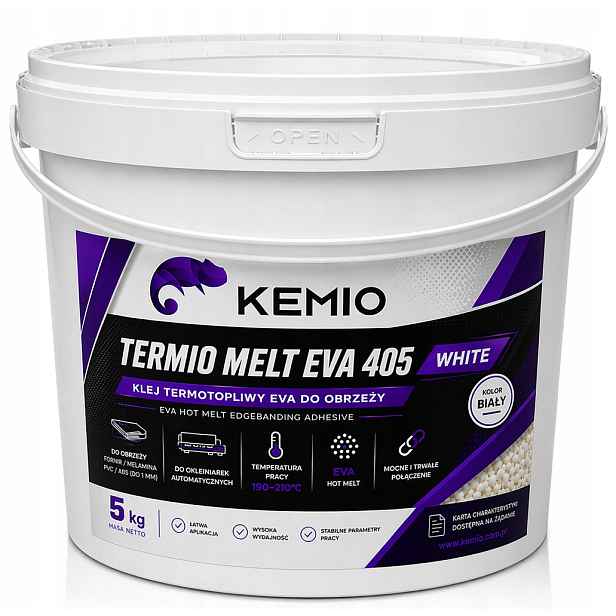 Lepidlo Na Olepovačku Tavné Pro Okraje Abs Pvc Desek Naplněné Kemio 5 Kg