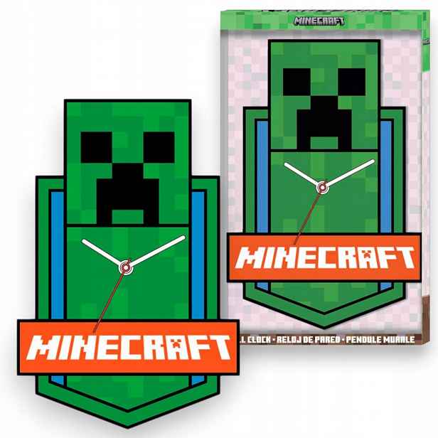 Nástěnné Hodiny Minecraft XL 59 x 37 cm Mdf