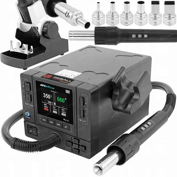 Pájecí Stanice Hot Air Horký Vzduch Aifen F5 Pro 1000W 6 Trysek