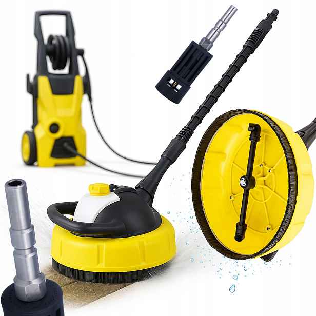 Rotační kartáč T-racer s dávkovačem, adaptér Qc D12 pro Karcher K2-K7
