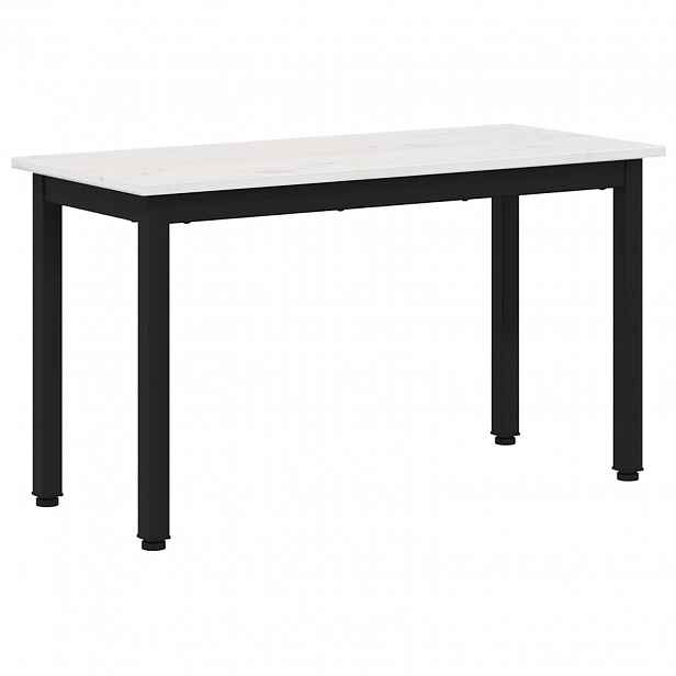 vidaXL lavice Bílá 80 x 35 x 45 cm Masivní borové dřevo