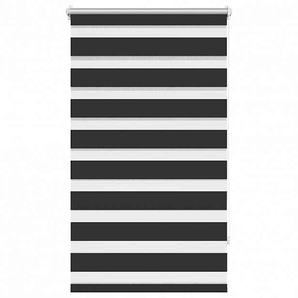 vidaXL Zebrová roleta 70,9 x 120 cm Šířka látky 66,7 cm černá