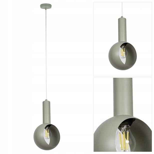 Závěsná lampa Vitrum zelená, nástěnný akcent, přírodní lesk Sigma Lighting