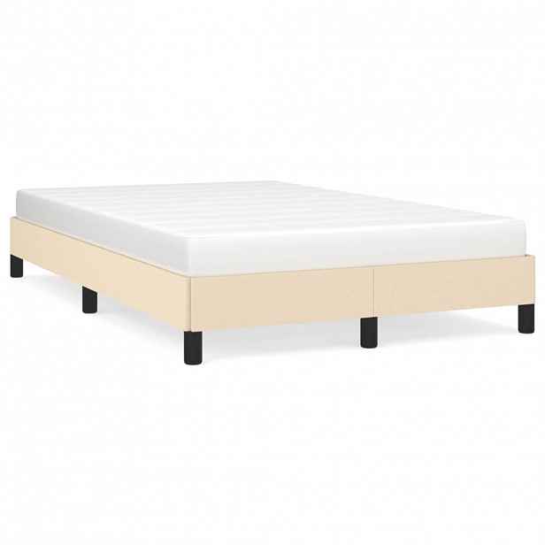 vidaXL Rám postele bez matrací krémově 120x190 cm textil