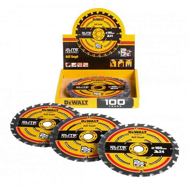 DeWALT - Pilový kotouč Elite na dřevo, 165x24 mm DT10400