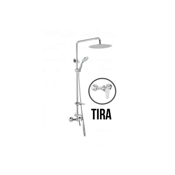JB Sanitary TIRA SD 61 011 12 6 - Sprchová sestava s baterií 150mm; nerezovou kruhovou sprchou 250mm; s příslušenstvím