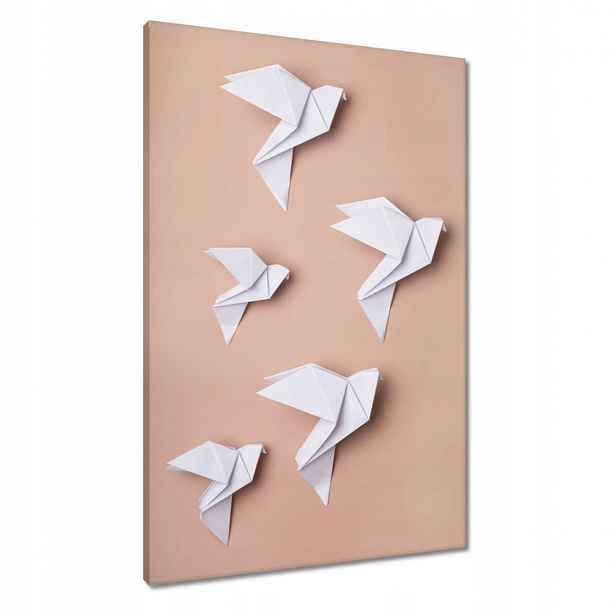 Obrazy 60x90 Origami bílá holubice