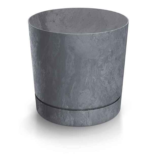 Prosperplast Květináč TUBOS P BETON EFFECT odstín marengo matný, varianta 10,8 cm