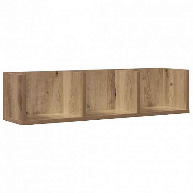 vidaXL Nástěnná police na CD dub artisan 75x18x18 cm kompozitní dřevo