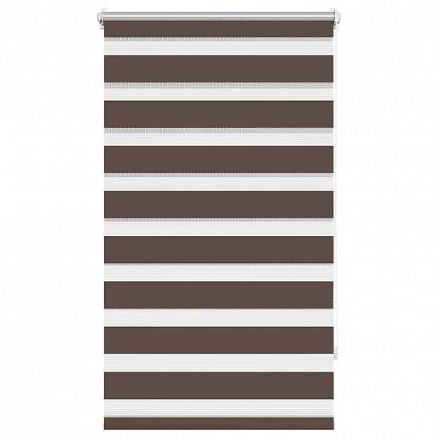 vidaXL Zebrová roleta 70,9 x 120 cm Šířka látky 66,7 cm kávová