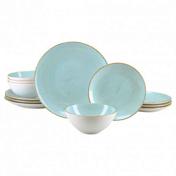 Creatable JÍDELNÍ SOUPRAVA Vintage Nature Aqua 12dílné