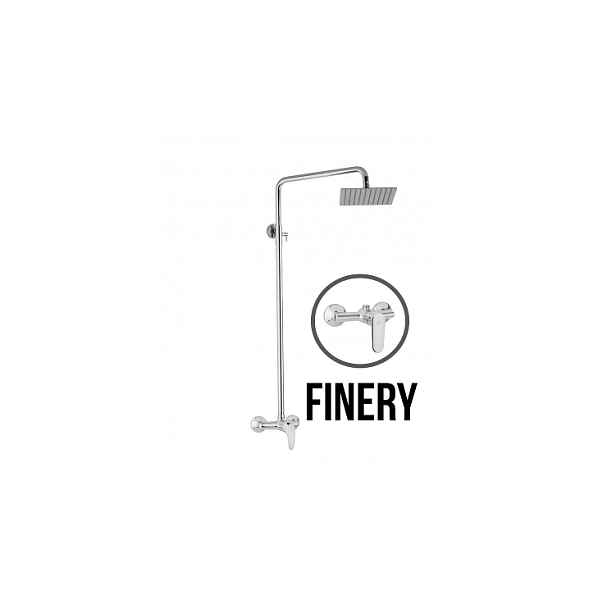 JB Sanitary FINERY SF 56 000 00 5 - Sprchová sestava s baterií 100mm; nerezovou čtvercovou sprchou 250x250mm; bez možnosti ruční sprchy