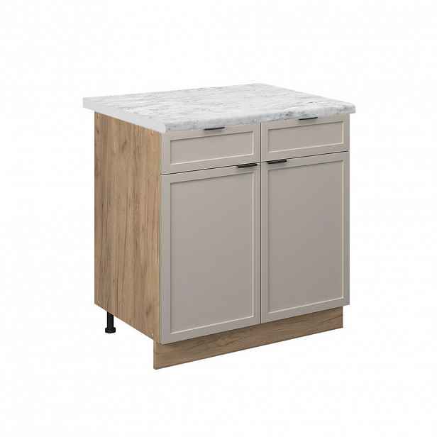 Vicco SPODNÍ SKŘÍŇKA KUCHYŇSKÉ LINKY Fame-Line GreyBeige 80 cm , PD Mramor