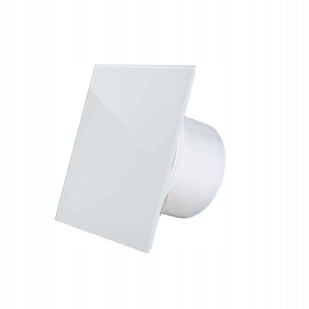 Bezhlučný koupelnový ventilátor s časovačem Ø100 mm bílý lesk eco