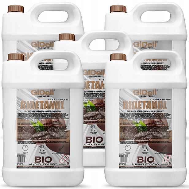 Bioetanol do krbu 5 x 5 l s vůní kávy biopalivo