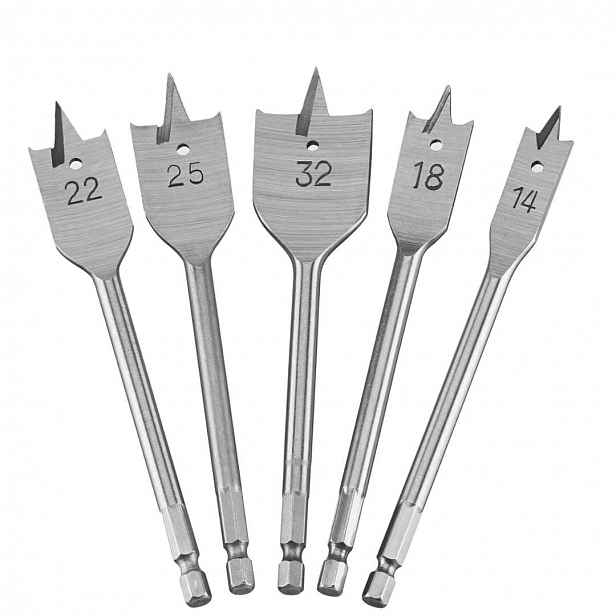 DeWALT - 5dílná sada plochých vrtáků do dřeva DT4798