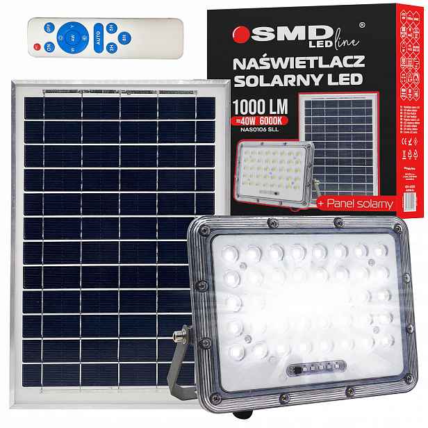 Led pouliční lampa Halogen Solární Osvětlovač 40W Solární Panel Solární Kabel