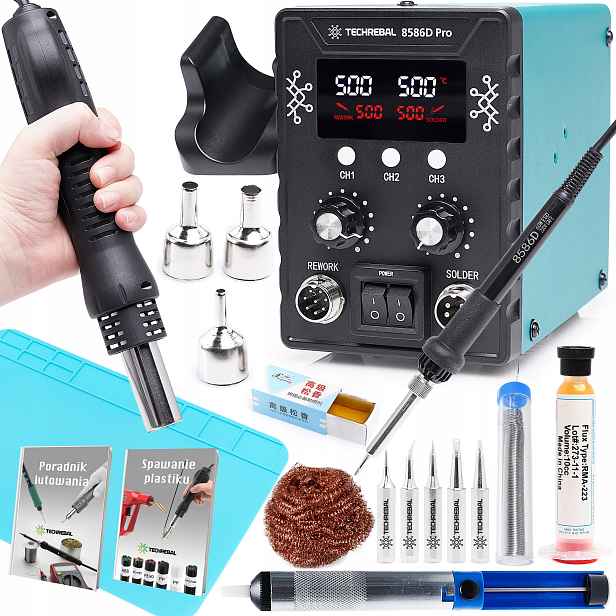 Pájecí Stanice Techrebal 2V1 Hot Air Pájecí Pero Sada Příslušenství