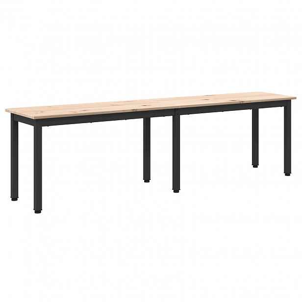 vidaXL lavice Přírodní 160 x 35 x 45 cm Masivní borové dřevo