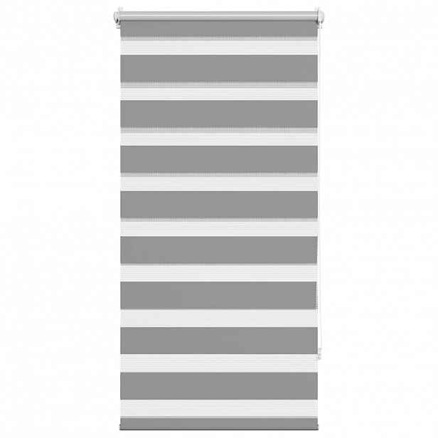 vidaXL Zebrová roleta 80,9 x 150 cm, šířka látky 76,7 cm, šedá