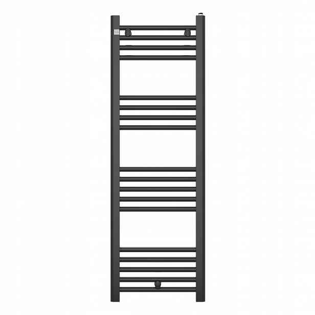 Koupelnový Radiátor 40/120 cm Černý Žebříkový Moderní Puerto
