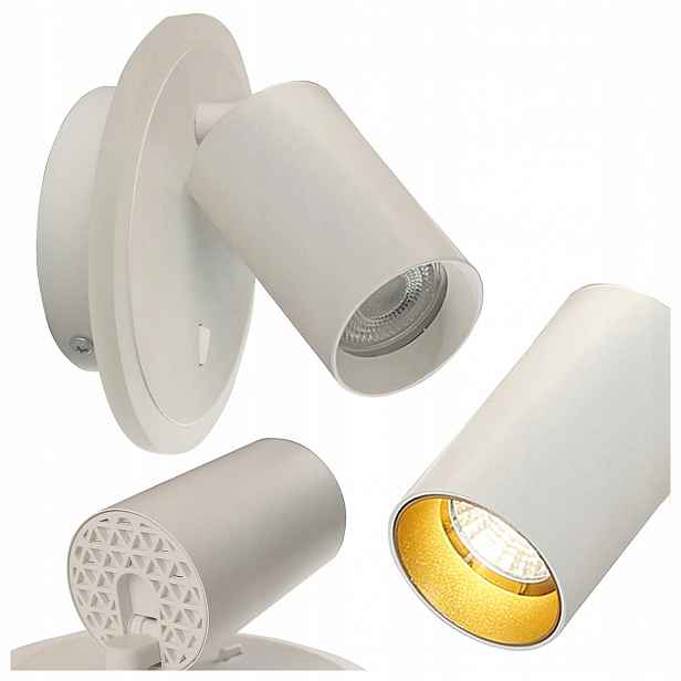 Spot Parma 1 Bílý Nástěnný Reflektor Kulatý 1XGU10 Led Cct Light Prestige