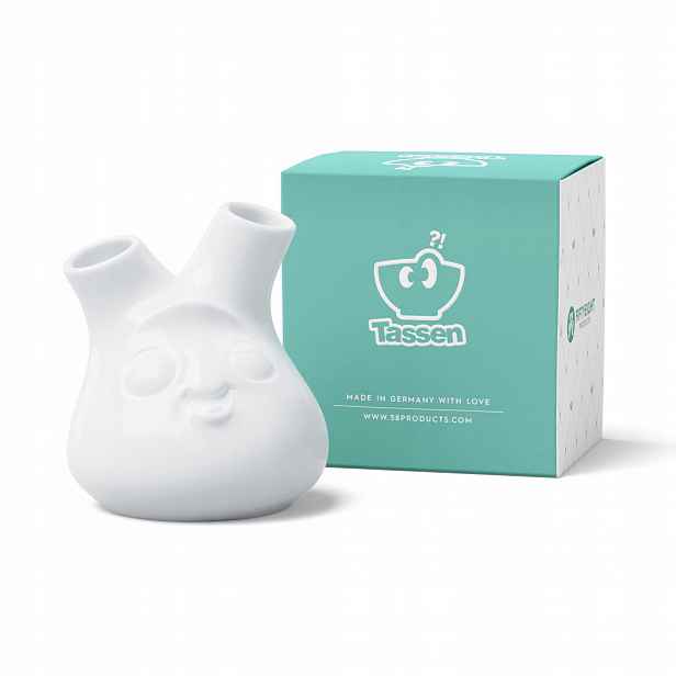 Tassen porcelánová váza Vase Cheeky 58products 2 otvory 1,5 cm průměr vázy 8,5