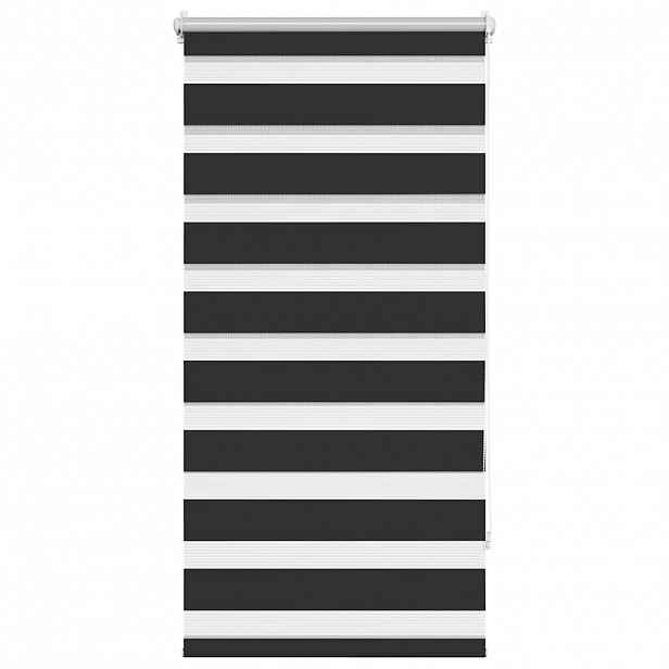 vidaXL Zebrová roleta 80,9 x 150 cm Šířka látky 76,7 cm černá