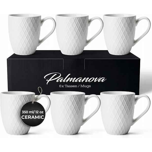 Keramické Hrnky 400 ML Sada 6 Kusů Palmanova Barevné Jaro Léto