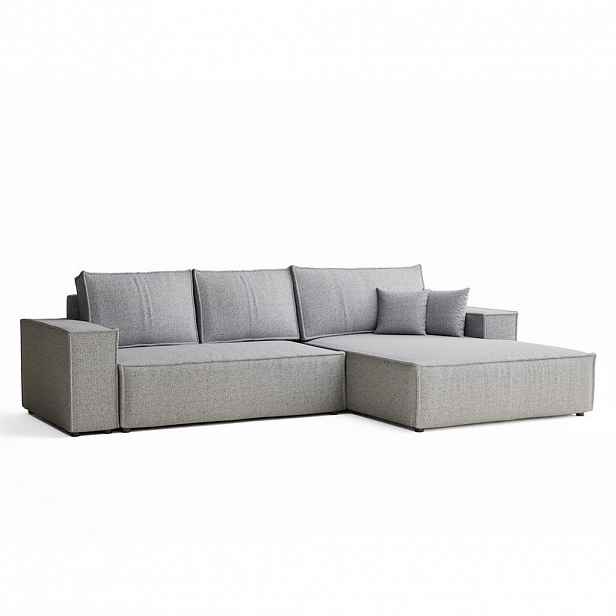 Maison de Reve ROHOVÁ SEDAČKA s funkcí spaní Maze, textil, světle šedý