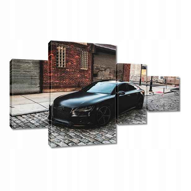 Nástěnné hodiny 130x80 Černé Audi Rs
