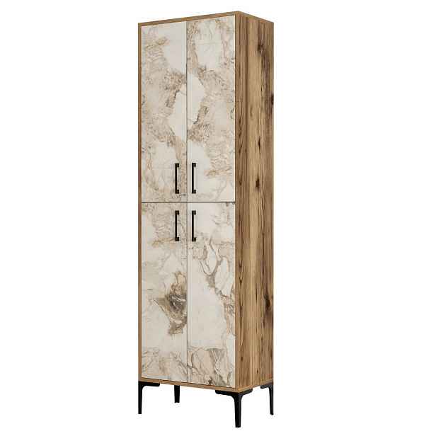 Skříň Berlin Walnut and White Marble