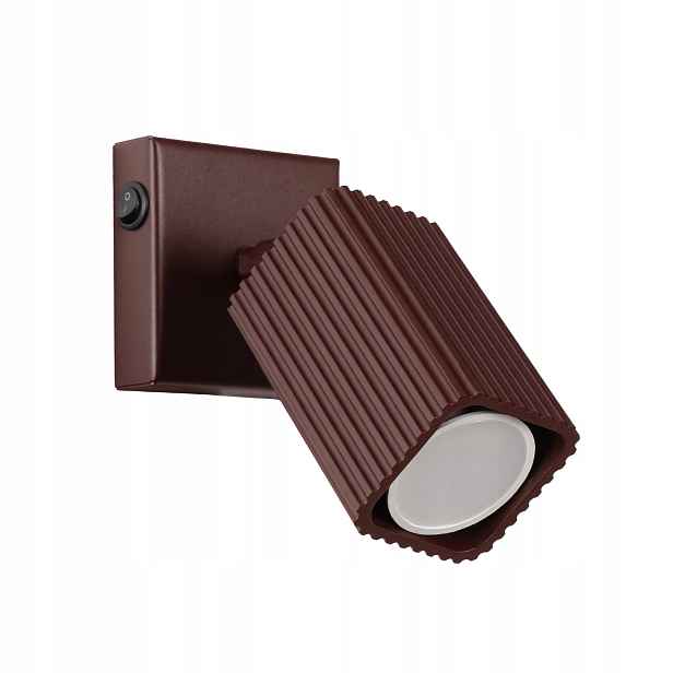 Sollux Lighting Rayo nástěnné svítidlo hnědé rýhované 1xGU10 10W s vypínačem
