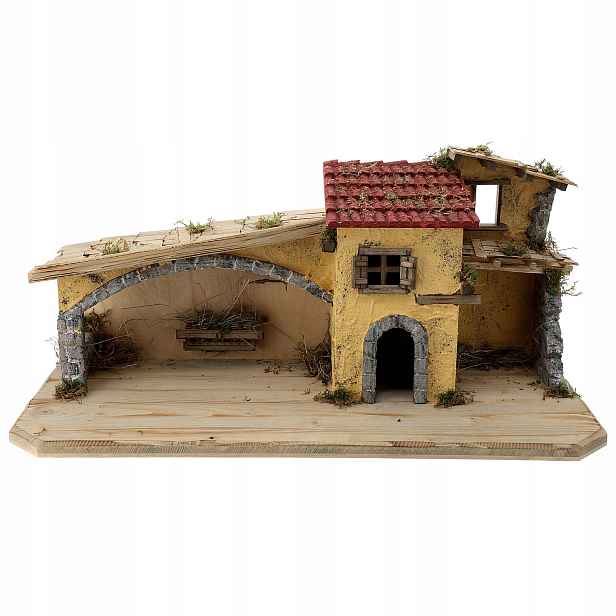 Vánoční betlém *70x29x32 cm* pro postavy o výšce 9-11 cm