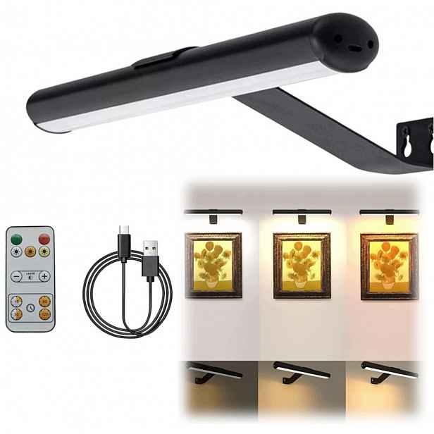 Bodová Lampa Napájená Bateriemi, Regulovatelný Jas, 3 Teploty Barev