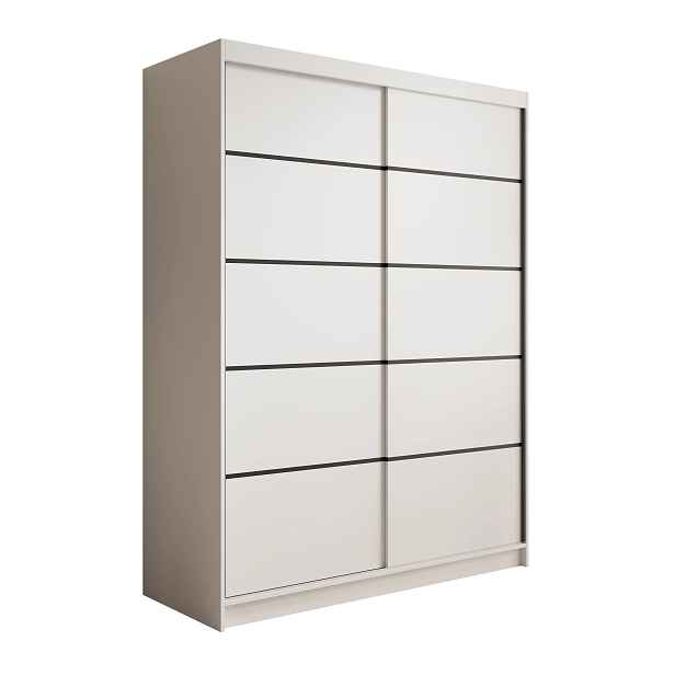 ADRK Šatní skříň s posuvnými dveřmi Calmy 150 cm bílá