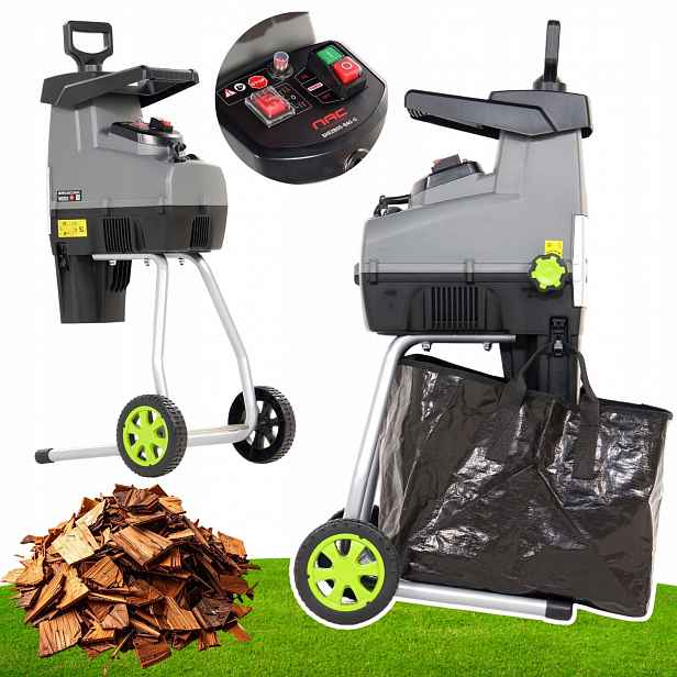 Drtič Větví Nac SHE280S-BAG-G Elektrický 2800W 60L