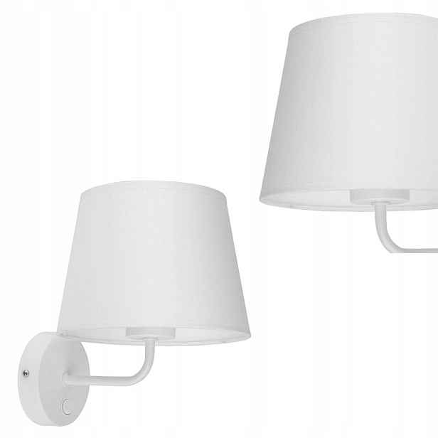 Nástěnná lampa Svítidlo Maja White Bílá E27 Látka Kov Tk Lighting
