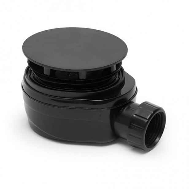 Sifon Optima ke sprchové vaničce průměr 90 mm, nízký černá ESLIMCR90BL