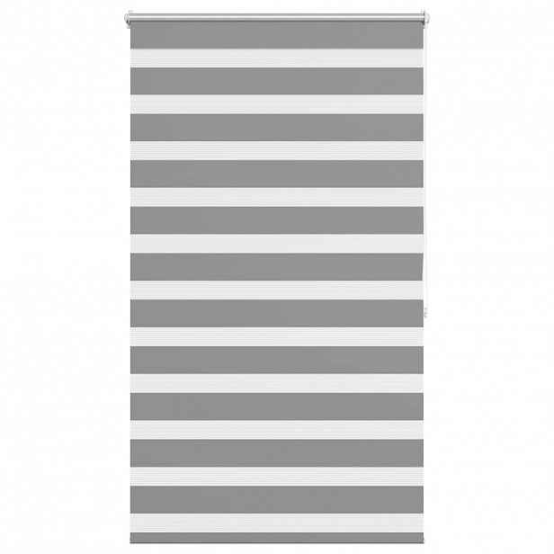 vidaXL Zebrová roleta 80,9 x 175 cm Šířka látky 76,7 cm šedá