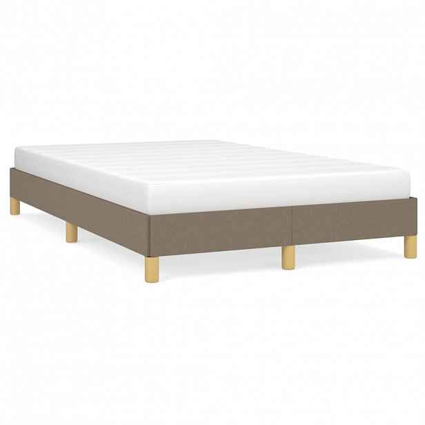 vidaXL Rám postele bez matrací taupe 120x190 cm textil