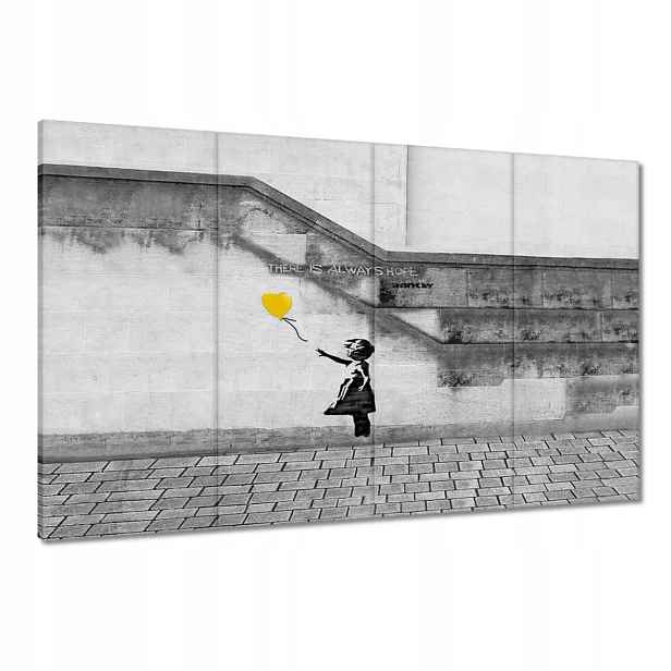 Obrazy 120x80 Banksy Balonek Dívka