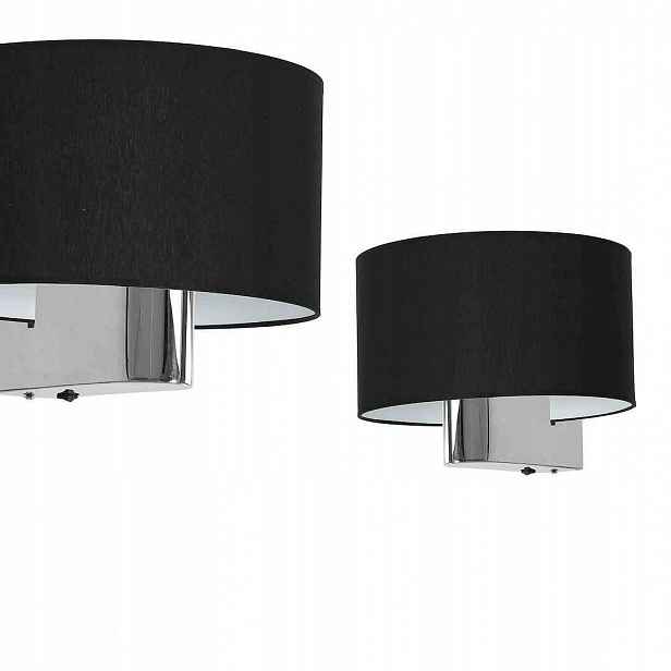 Nástěnné svítidlo Milagro Casino Black ML6377 E27 60W černé chromové stínidlo